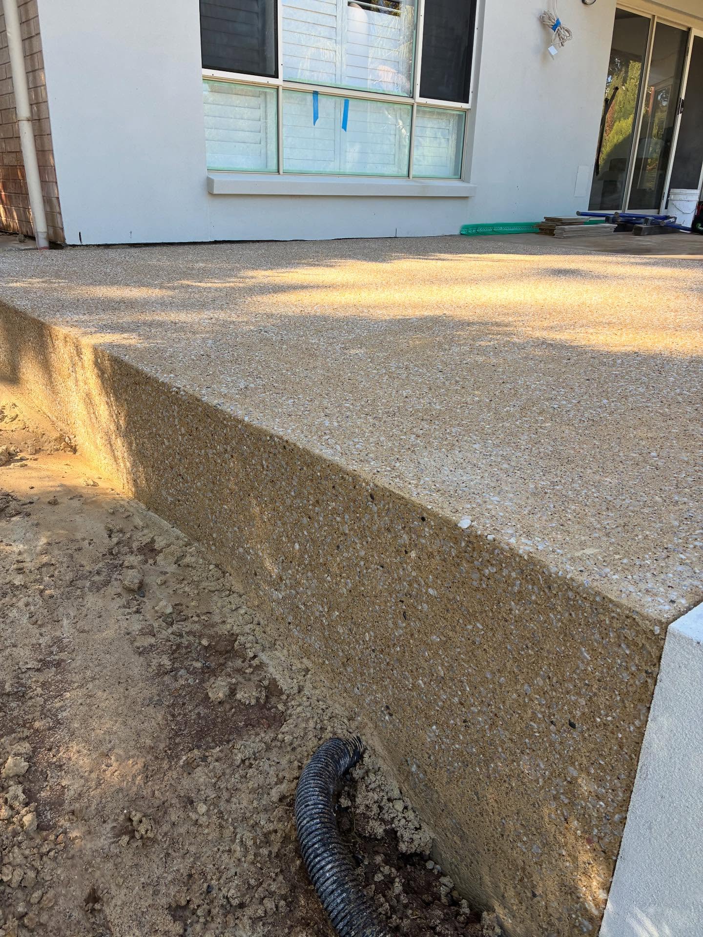 Honed slab edge